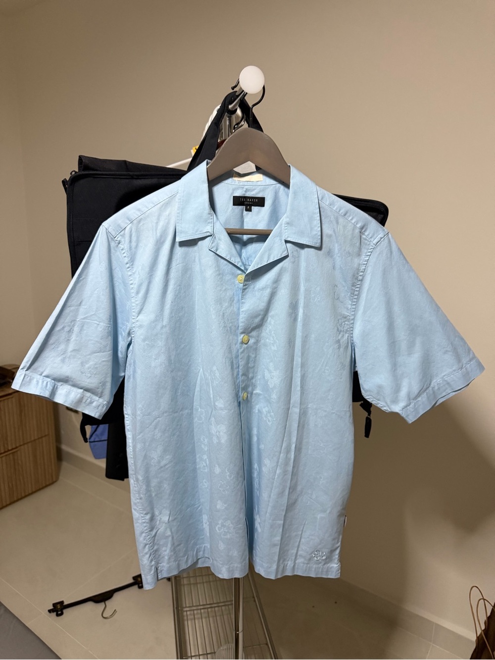 Ted Baker London Light Blue Short Sleeve Button-Down Shirt